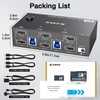 8K HDMI KVM Switch 2 Monitors 2 Computers 8K@60Hz 4K@144Hz,