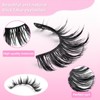 10PCS Cat Eye False Eyelashes,Fluffy Fox False Eye Lash,D Curled