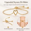 Mother Daughter Bracelets,14K Gold Plated Stainless Steel Matching Bracelet