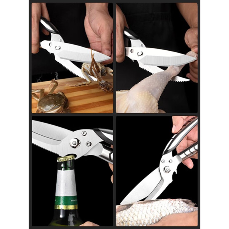 Stainless Steel Meat Scissors Sharp Poultry Scissors Japanese Household Scissors