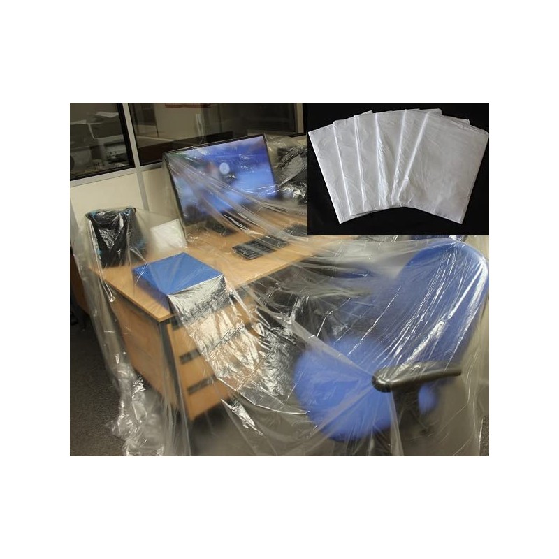 Equip247uk POLYTHENE DUST Sheet Waterproof Protects Against Paint Spills, Dirt