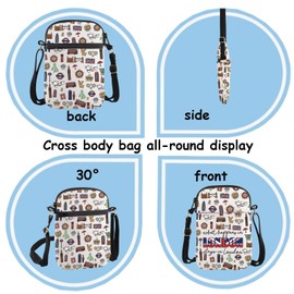 TSOTMO London Crossbody Bag London Britain Journey Gift London England Souvenir UK Travel Gift for London Vacation (London cross)
