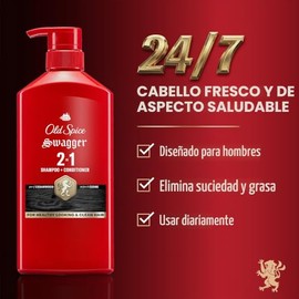 Old Spice Swagger 2-en-1 Set de Champú y Acondicionador para Hombres, Aroma a Cedro y Lima, Cabello Más Saludable, Más Lleno, Más Hidratado, Calidad d