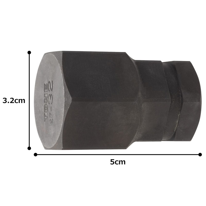 TONE BIT27-32 Impact Hexagon Bit (Replacement), Insertion Square Bit 1.1
