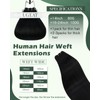 Ugeat Sew in Bundles Human Hair Black Weft Hair Extensions