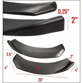 SteelCase Front Bumper Lip Valance Spoiler Chin Splitters Winglet Blade For Mazda Subaru