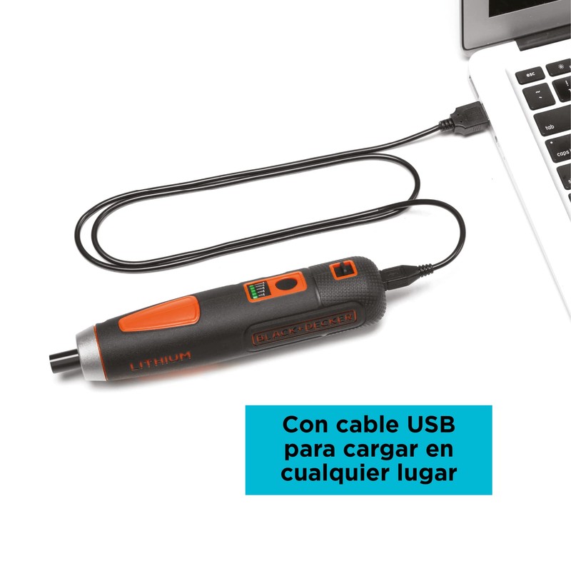 BLACK+DECKER Atornillador Eléctrico 4V + 27 Accesorios (BD40K27)