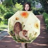 TaissBocco Cute Deer Folding Umbrella Rain Sun Compact Automatic Umbrella