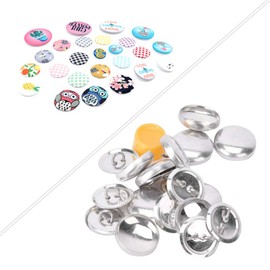 Self Cover Buttons Kit, 20/25/30/40mm Fabric Button Mould Cloth Bag Cover Buttons Kit Round Button Base DIY Handmade Crafts Buckle Making Tools with Buckle Base (20MM)