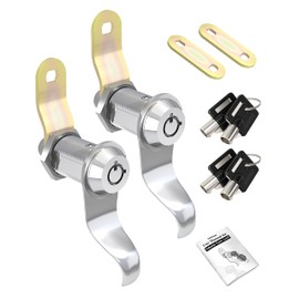 Naissian RV Locks for Storage Door 1 1/8 INCH, Camper Storage Locks for Travel Trailer Compartment Cabinet Drawer with Keys 1 1/8", Pack of 2 Locks with 4 Keyed Alike with Manual