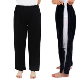 AUSTYLCO Post Surgery Tearaway Pants for Women,Adaptive Pants Fully Open on Both Sides,Bedridden Patient Clothing for Home Care/Post Surgery/Dialysis/Fracture/Disability/Elderly
