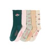 VERTBAUDET 5 Pairs Girls Floral Socks, various, 36