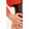 Amaxer Trendy Clear Zircon Hand Chain Bracelet for Women Stainless