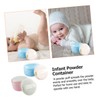 SAFIGLE 2Pcs Portable Talcum Powder Puff Box Body Powder Container