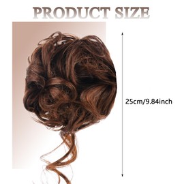 GWAWG Hair Accessories Bun Claw Clip Messy Bun Ponytail Extension Claw Clip Hair Extension Clips Hair Scrunchies for Women (Light brown)