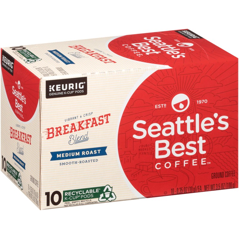 Seattle’s Best Coffee K-Cup Pods, Breakfast Blend, Medium Roast Smooth-Roasted
