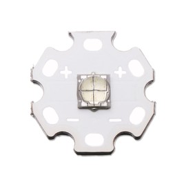 LEDGUHON 5Pcs 12W Green 5050 SMD High Power LED Chip with Aluminum Plate 20mm Star PCB Base Heat Sink for DIY Lighting Fixtures(700mA,DC 3.2-3.4V,Green 520-525nm,120deg)