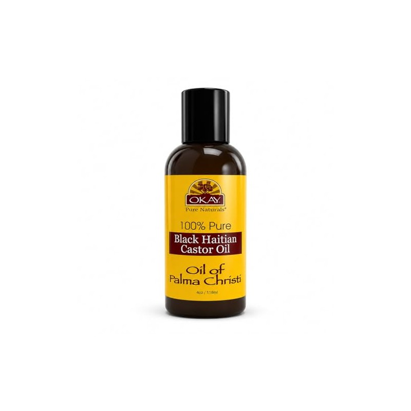 Okay Haitian Castor Oil, Black, 4 Ounce