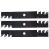 For John Deere John Deere Z355E 48TD Deck Gator Style Mulching Blades GX21786 GY20852 Set of 3