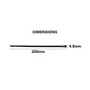 EVOGES 4.8X200mm Black Reusable Releasable Cable Ties, 100% Nylon 66,