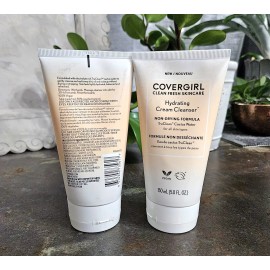 COVERGIRL 2 x COVERGIRL Clean Fresh Skincare Hydrating Cream Face Cleanser, 5 fl oz ea.