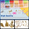 Glarks 6618Pcs Beads Bracelet Making Kit, 24 Colors Flat Round