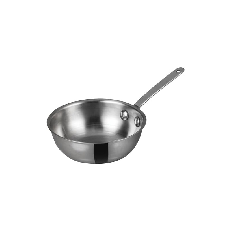 WINCO Mini Wok Stainless Steel, Silver