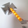 SMT- CHROME BILLET MIRRORS LED BLINKERS TURN SIGNALS MALTESE CROSS