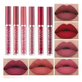 Set de 6 labiales Handaiyan Z Lápiz Labial color rosa mate