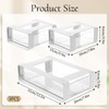 COMNICO 3 Pcs Under Desk Drawer Organizer, Table Hidden Slide