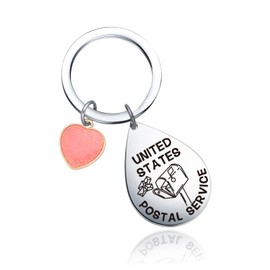 UIEOA Mailman Gifts Christmas Keychain For Mail Carrier Gifts Postal Office Gifts For Postal Staff Jewelry Postman Keychain Postman Retirement GiftsPostal Worker Thank You Jewelry Coworker Gifts