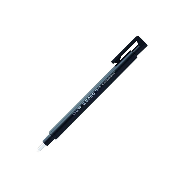 Tombow Holder Eraser, Mono Zero Round Sharpe Black (EH-KUR11)