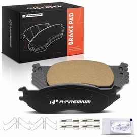 A-Premium Front Ceramic Disc Brake Pads Set Compatible with Ford Models - E-150 E150 2004-2007, E-150 Club Wagon 2004-2005, 4 Pcs