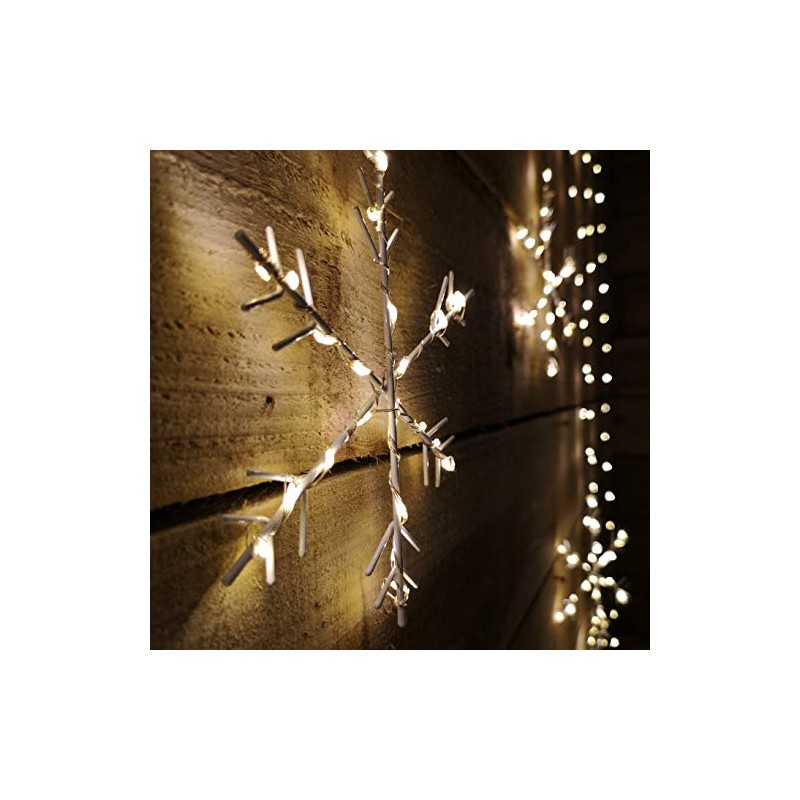 Premier Decorations 1.2m x 1.2m Pin Wire Snowflake V Curtain