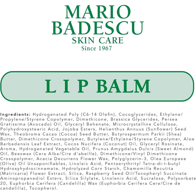 Bálsamo labial Mario Badescu con coco – 0.35 oz, hidratación