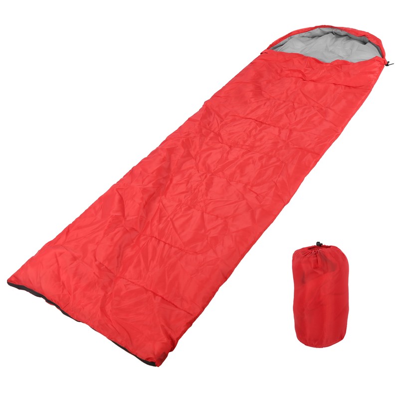 Adult Outdoor Envelope Sleeping Bag with Hood Waterproof for Camping