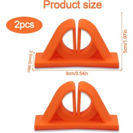 Fokmuaex 2pcs Wall Mount Fishing Rod Holder - No Drilling Required & Space-Saving Fishing Pole Holders for Garage, Boat & Fish Storage