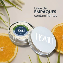 Homu | Refill 3 Piezas Desodorante Natural Zero Waste Frescura Cítrica Regular - Fórmula original para todo tipo de piel (con Bicarbonato de sodio) - Cont. 55 grs. Por pieza (Refill 3 piezas (Frescura Cítrica Regular))