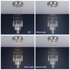 FRIXCHUR 11.8" Modern Crystal Chandelier 33.5" High Ceiling Chandeliers Small
