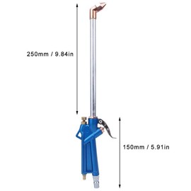 Air Blow Gun AD-25 Pneumatic Engine Cleaning Gun Bending Lengthened Air Blower Gun Cleaning Tool 400mm/ 15.75in Long 1/4 Inch Air Inlet