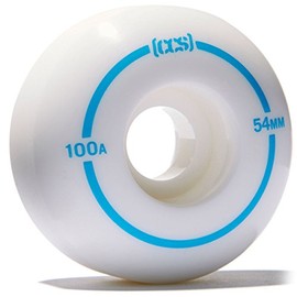 [CCS] Skateboard Wheels - 52mm, 53mm, 54mm, 56mm - 100A (White, 54mm)