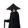 xihexi Black Handmade Bamboo Hat Samurai Cosplay Hat (17" x
