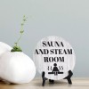 Signs ByLITA Sauna and Steam Room Circle Table Sign with