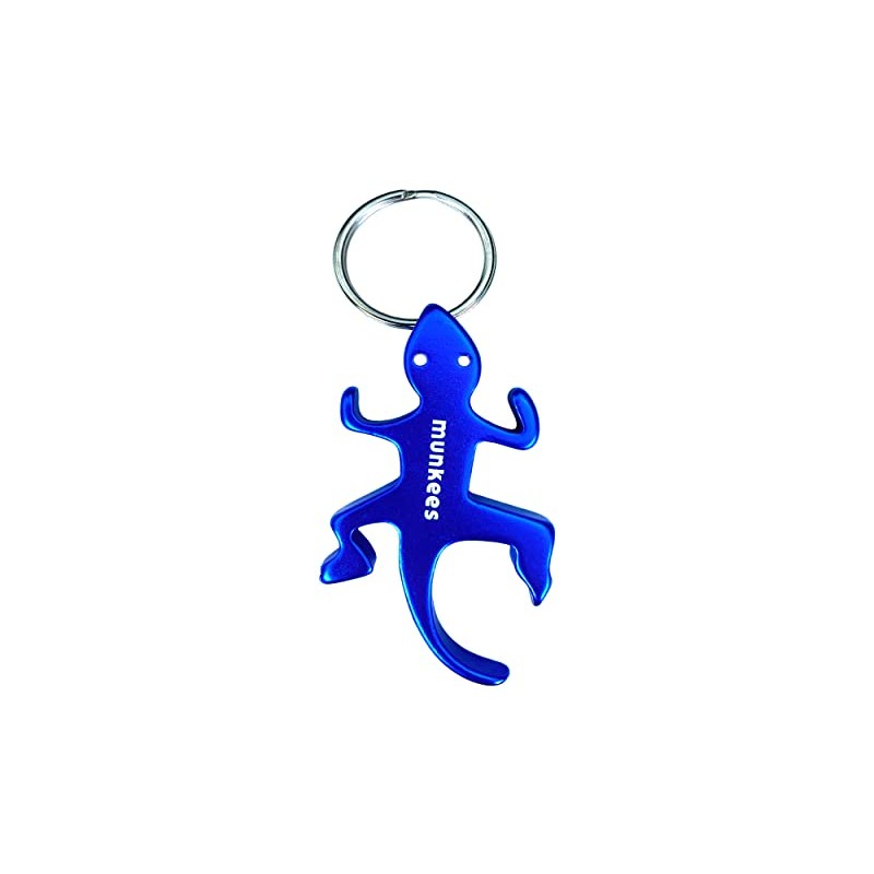 munkees, Lizard Keyring Bottle Opener in Various Colours (Blue), blue
