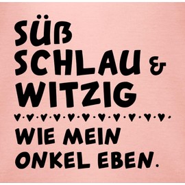 Shirtracer - Baby Bodysuit Boy Girl - Sayings Baby - Cute Smart and Funny - Like My Uncle - Black, 1 baby pink