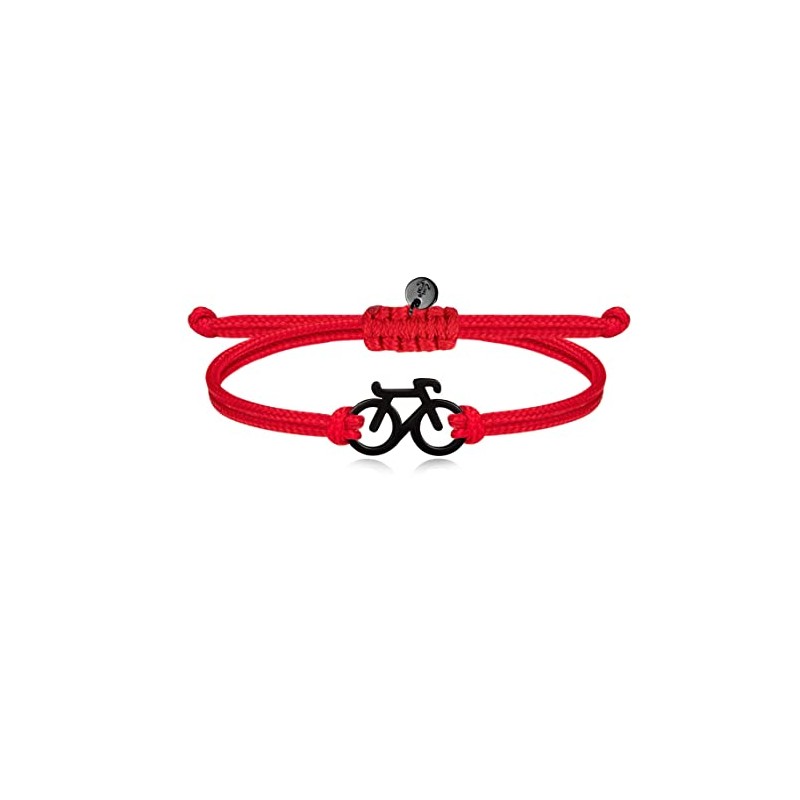 SAILBRACE La Roja Bracelet Red Bicycle Black, Zinc