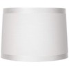 Off-White Fabric Medium Drum Lamp Shade 13" Top x 14"