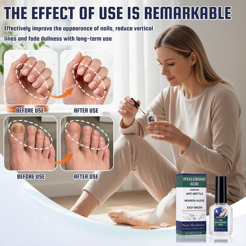 Nail Hardener Extra Strong, Hyaluronic Acid Nail Care Hardener Nail