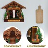 Outanaya Weather House Wooden Barometer Thermometer Hygrometer Wall Mounted Temperature