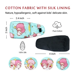 Parche para ojos Astropic de algodón y seda para niños y niñas, parche para ojos médicos para niños con estrabismo de ojo perezoso y después de cirugía (varita mágica, ojo izquierdo)